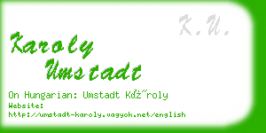 karoly umstadt business card